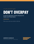 Cover of Don't Overpay, a used car buying guide for dealers and private sellers